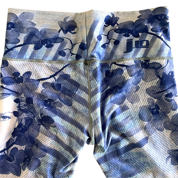 NIYAMA SOL x JLO I'm Real Women's Size XL Purple/Blue Roll Waist Y2K Leggings - Picture 8 of 10
